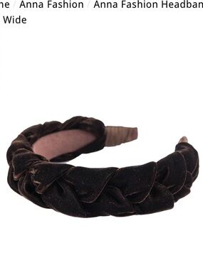 Headband braid velvet brown 
Boyd NY